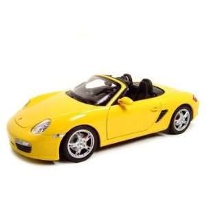  Porsche Boxster S Convertible Yellow Diecast 1:18 Welly 
