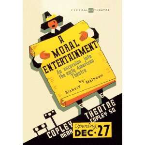  Moral Entertainment Early American Theater 20x30 Poster 