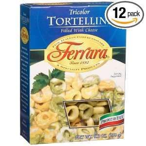 Ferrara Tri color Tortellini With Cheese, 8.8 Ounce Boxes (Pack of 12 