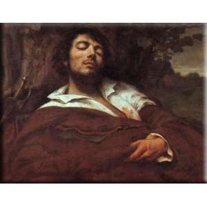   Man 30x23 Streched Canvas Art by Courbet, Gustave