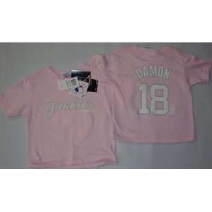   Johnny Damon Player Name & Number Girls Toddler Jersey T Shirt 3T