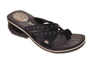 Skechers NEW Established Womens Slides Sandals Black BHFO 9  