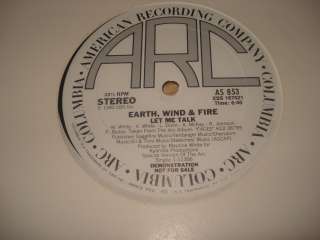   ~EARTH, WIND & FIRE~WHITE LABEL~PROMO~12~MAURICE WHITE~FACES  