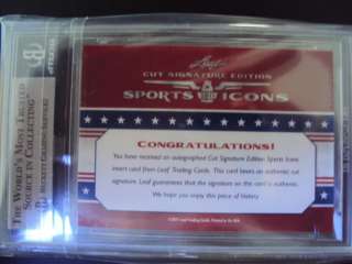 2011 Leaf Sports ICONS Cut Signature Babe Ruth Auto 1/1 Amazing 