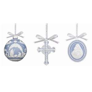  Wedgwood Holiday Traditional Ornaments Religious Set Of 3 