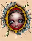   GIRL gothic skull lowbrow items in Abrils Art Gallery store on 