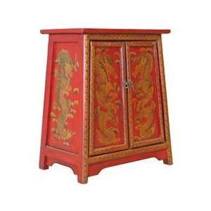   with Gold Chinese Dragon Motif in Red   frc1027