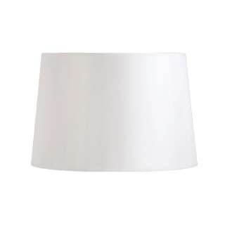 NEW 18 in. Wide Drum Shaped Lamp Shade, White, Faux Silk Fabric, Laura 