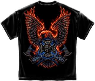 Volunteer FireFighter T Shirt: Fire Rescue Courage Honor EMT EMS 