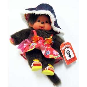   : Monchhichi Super Stars Mini Doll   Red Dress Blue Hat: Toys & Games