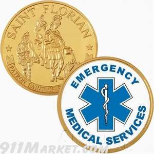 EMS Coin Emergency Medical Service EMT Paramedic Ambulance Patch Badge 