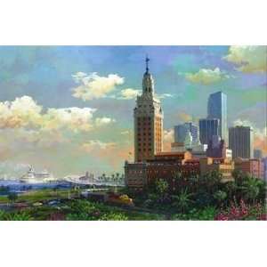  Freedom Tower Miami Seriograph Print by Alexander Chen 
