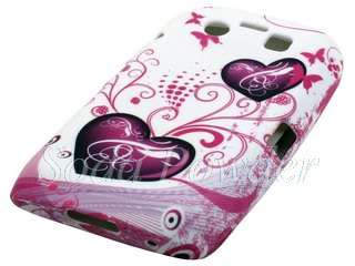   Soft Case Cover for Blackberry Torch 9850 9860 (Heart Purple)  