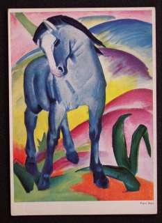 AK 1935 Postcard Franz Marc Blue Horse Blaues Pferd Munchen Germany 