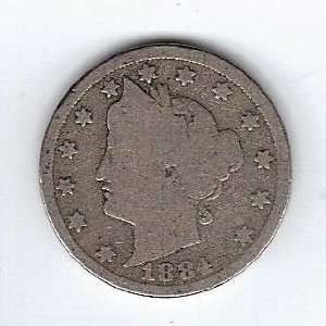  1884 VG Liberty Head/ V Nickel 