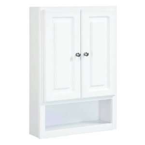   Ready To Assemble 2 Door with Shelf Wall Bathroom Cabinet, White