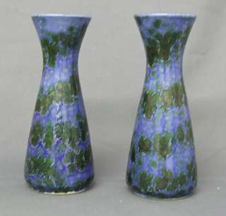 Dumler Breiden Blue Fat Lava German Art Pottery Vase  