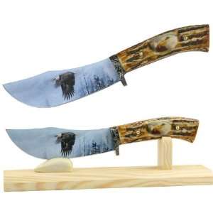  Fantasy Eagle Collector Knife with Stand   10 inches 