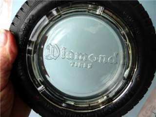Antique, Beautiful Diamond Balloon Tire, Embossed Ashtray 6.00 20 
