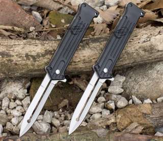 TWO 7.5 TACTICAL SPRING ASSISTED STILETTO FOLDING POCKET KNIFE Blade 