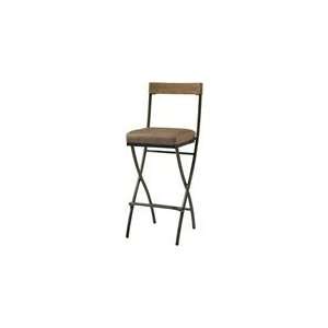   Thornhill Folding Bar Stool in Pewter with Black Rub
