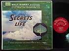 DISNEY Secrets Of Life 1957 DISNEYLAND WDL LP NM