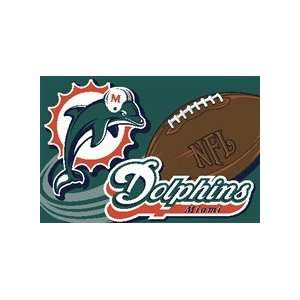  Miami Dolphins NFL Rug   20 x 30 Home & Kitchen