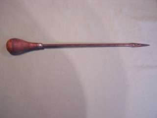   LEATHER TOOL NEEDLE PUNCH MYERS STICHING AWL SEWING AWL WOOD nr  