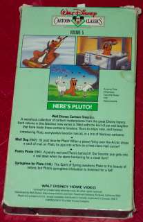 PLUTO vhs DISNEY Heres Pluto!, Canine Commando  