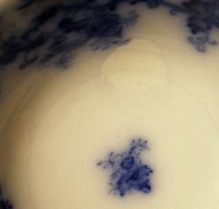 NEW WHARF POTTERY china LANCASTER Flow Blue Round Bowl  