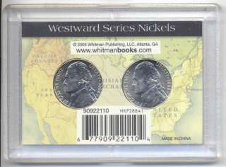 2004 D Westward Lewis & Clark 2 Coin Nickel Set w/ Plastic Holder 