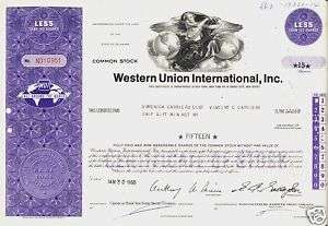 WUI  Western Union International Inc New York  