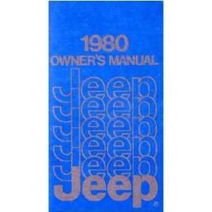  1980 JEEP Full Line Owners Manual User Guide: Automotive