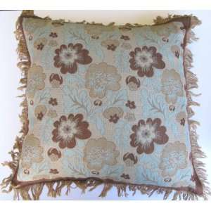  Reversible Merino Wool Daisy Floral Pillow Cushion Sky 