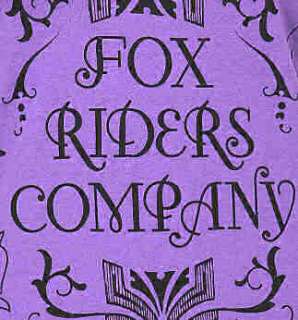 FOX RIDERS~ COHELLA PURPLE V NECK GIRLS T SHIRT TOP S  