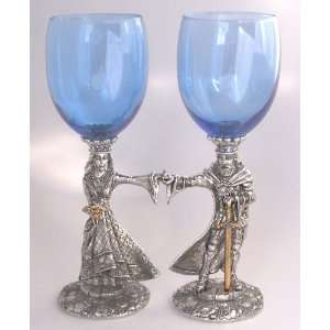  King Arthur and Guinevere Toasting Goblets Kitchen 
