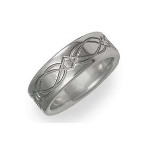  Titanium Celtic Knot Wedding Band Ring: Jewelry