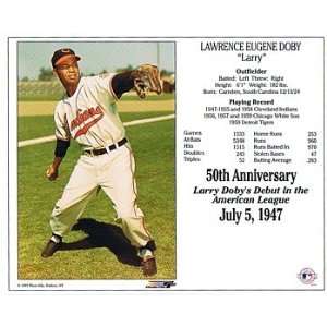   Hall of Fame 50th Anniversary Photo Card Larry Doby 