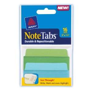  Avery Small NoteTabs, 3 x 1.5 Inches, Pack of 16 (16318 