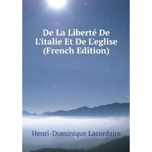   Et De Leglise (French Edition) Henri Dominique Lacordaire Books