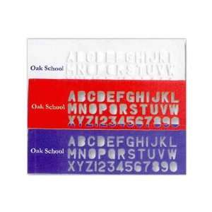  Stencil ruler with full alphabet. Arts, Crafts & Sewing