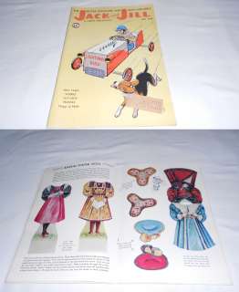 July 1958 JACK AND JILL ~ Radial Paper Dolls  