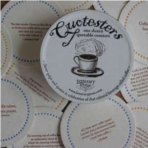     Quotable Coasters with quotes about coffee