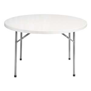  Round Plastic Top Folding Table 48 Diameter: Home 