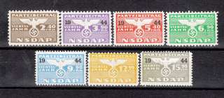 Stamp Germany Revenue WWII 3rd Reich Nazi Swastika NSDAP Party Fee 