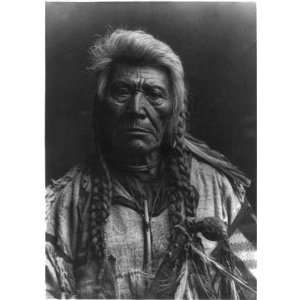  A Flathead chief,braided hair,Native American,Indian,c1900 