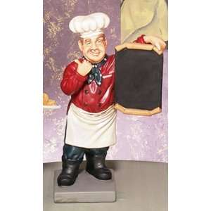  Fat French Bistro Chef with Chalkboard Kitchen Decor 