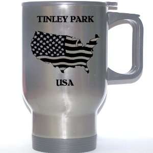  US Flag   Tinley Park, Illinois (IL) Stainless Steel Mug 