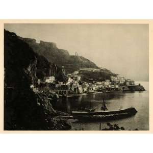 1927 Amalfi Salerno Italy Cliffs Costiera Amalfitana   Original 