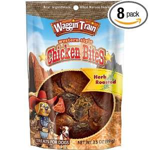 Waggin Train Chicken Bites Dog Treats, Herb Roasted, 3.5 Ounce 